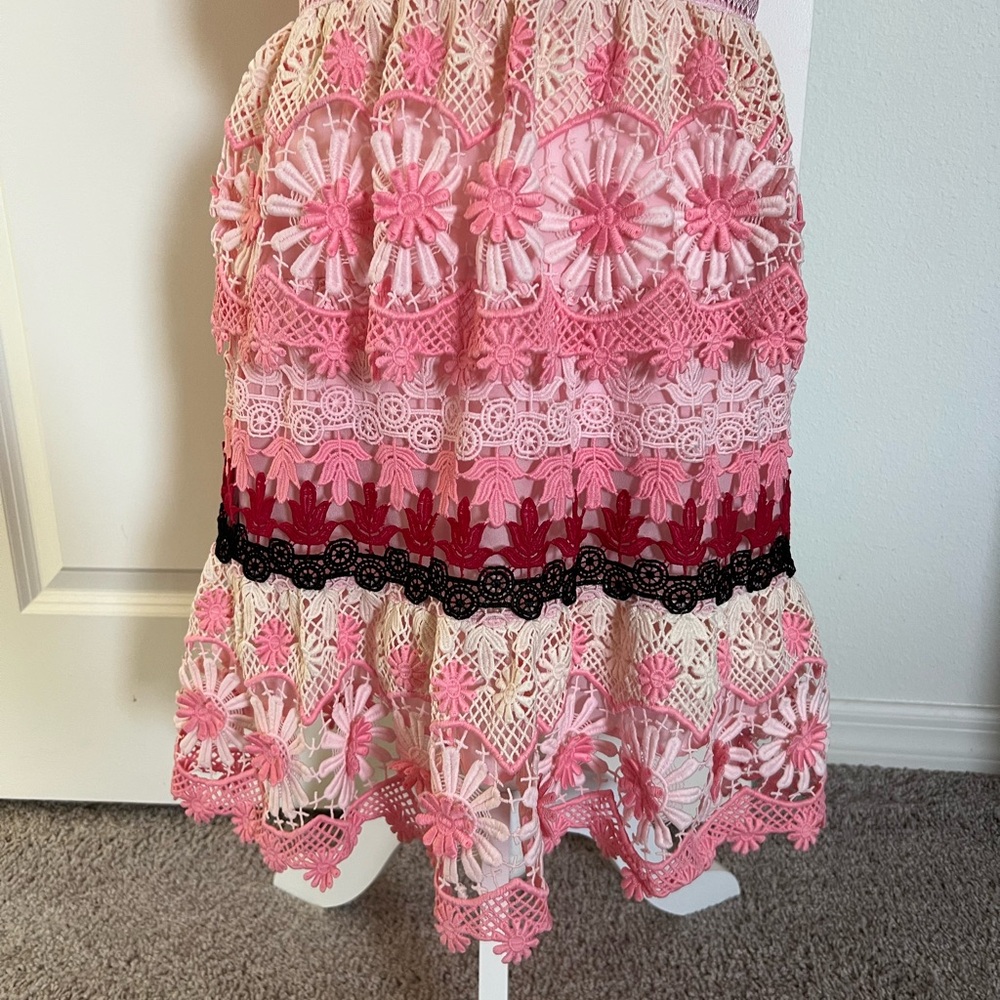Final Price!!! EUC Self Portrait Pink Lace Dress Size 6 - Picture 5 of 12
